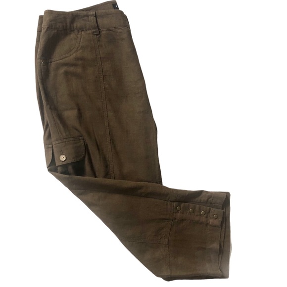 TRIBAL Linen Crop Pant Size 10 - Picture 3 of 9